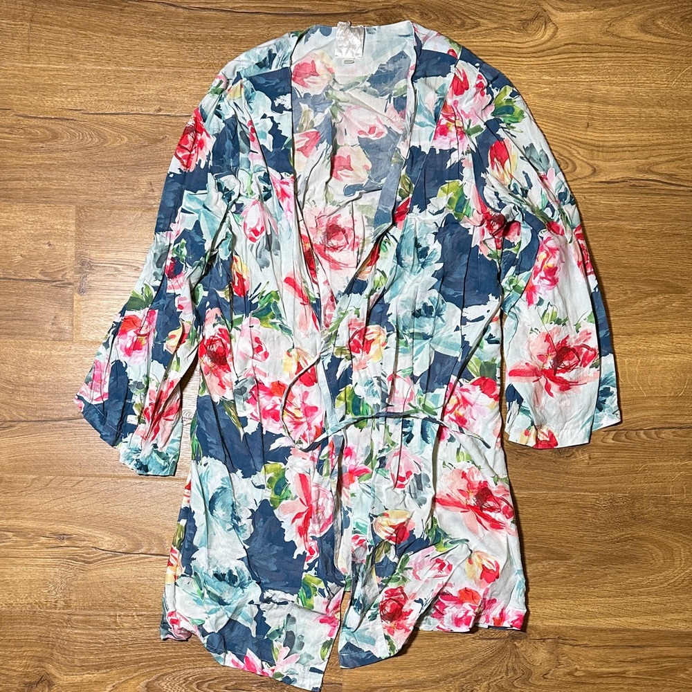 Plum Pretty Sugar Floral Robe Multicolor Medium